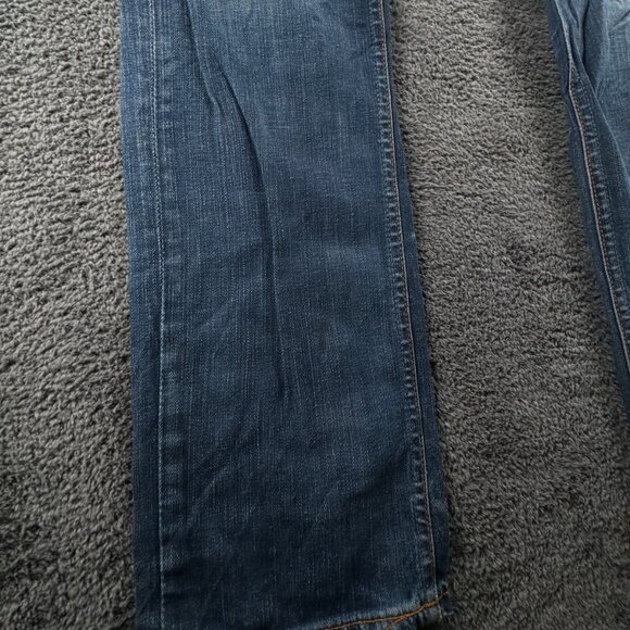 Nudie Jeans Co Mens Jeans Denim Pants Trouser Size 32x34 Grim Tim White Knee - Picture 8 of 16